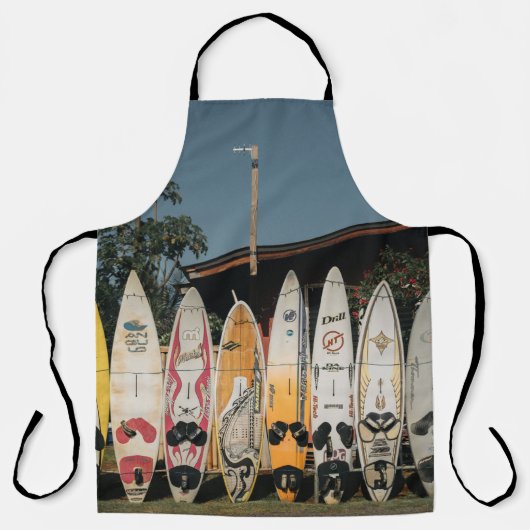 Tablier Les planches de surf sont en plein champ (Recto)