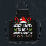 Tablier Les Plus Probables D'Être Une Famille De Wrapper G<br><div class="desc">Très Probable D'Être Un T-Shirt De Noël De Famille Gangsta Wrapper</div>