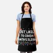 Tablier Les Plus Susceptibles D'Écraser Santas Sleigh Drôl (Porté)