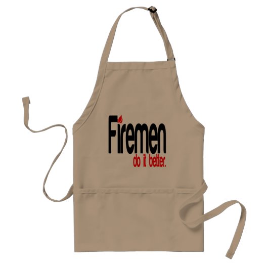 Tablier Les pompiers font mieux plaisanter (Devant)