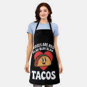 Tablier Les roses sont Red Blah Tacos Funny Saint Valentin (Porté)