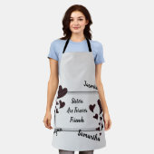 Tablier Les soeurs sont pour toujours des amis Coeurs roug (Porté)