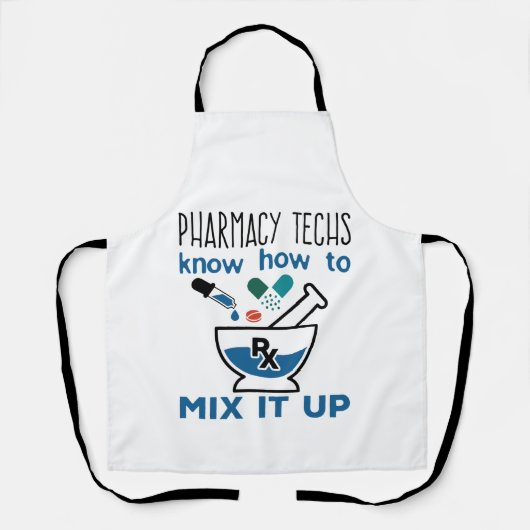 Tablier Les techniciens en pharmacie savent comment le mél (Recto)