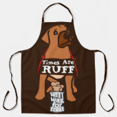 Tablier Les temps brun rousse Chien Chien Rhodesian Ridgeb (Recto)