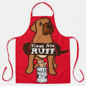 Tablier Les temps brun rousse Chien Chien Rhodesian Ridgeb (Recto)