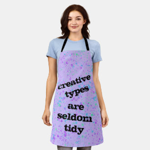 Tablier Les types créatifs sont rarement Tidy Purple Apron