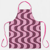 Tablier Les vagues pavées portugaises en rose (Recto)