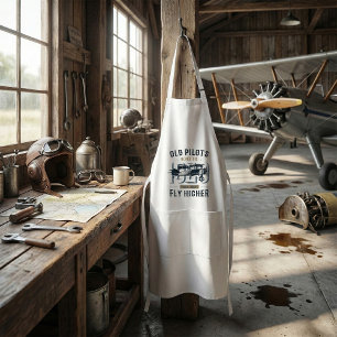 Tablier Les vieux pilotes ne meurent jamais Biplane Citati