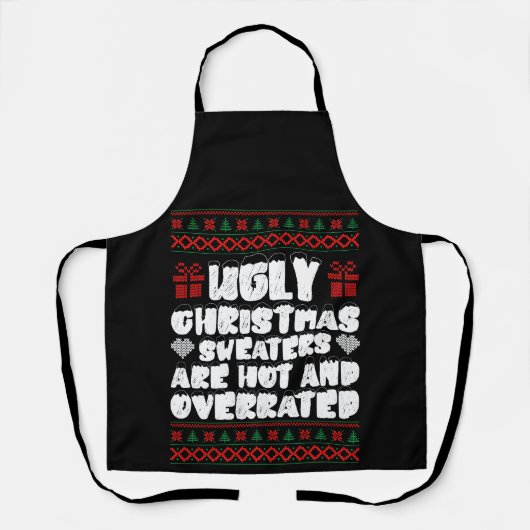 Tablier Les vilains pulls de Noël sont tendance et suresti (Recto)