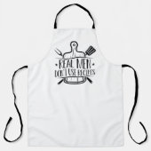 Tablier Les vrais hommes n’utilisent pas de recettes (Recto)