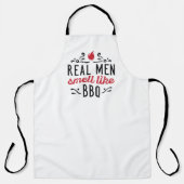 Tablier Les vrais hommes sentent comme le barbecue (Recto)