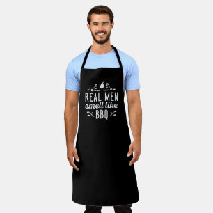 Tablier Les vrais hommes sentent comme le barbecue