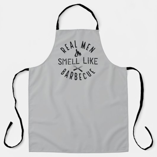 Tablier Les vrais Hommes Sentent Comme Un Barbecue (Recto)