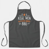 Tablier Les vrais Hommes Sentent Comme Un BBQ Apron (Recto)