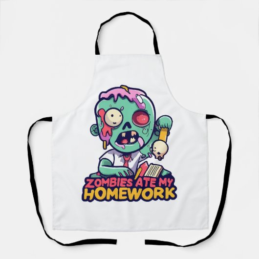 Tablier Les zombies ont mangé mes devoirs (Recto)