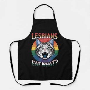 Tablier Lesbiennes mangent quoi humour de chat drapeau de 