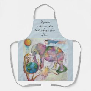 Tablier L'Espace Art Rassembler Les Animaux Whimsical