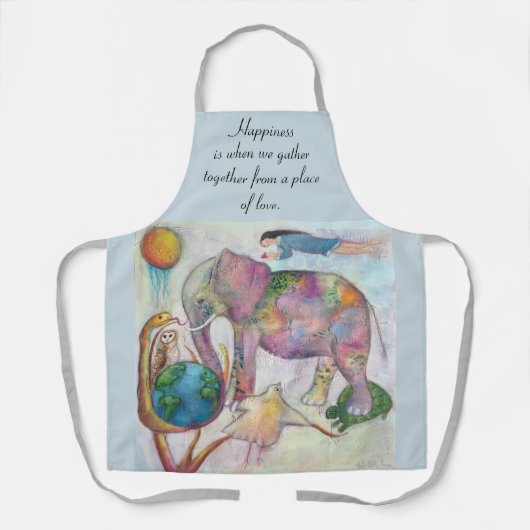 Tablier L'Espace Art Rassembler Les Animaux Whimsical (Recto)