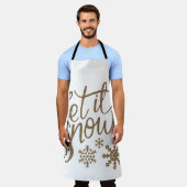 Tablier Let It Snow Winter / Holiday apron (Porté)