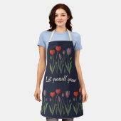 Tablier Let Yourself Grow Floral Heart Tulips Art (Porté)