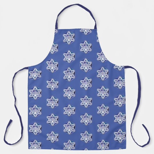 Tablier L'étoile juive Menorah Hanoukka (Recto)