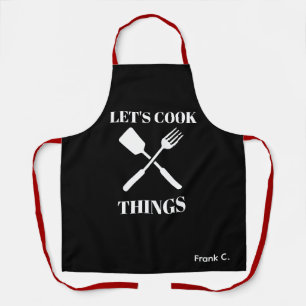 Tablier Let's Cook, Nom personnalisé Chef Cadeau d
