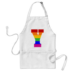 Tablier Lettre arc-en-ciel Y