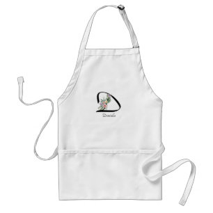 Tablier Lettre de fleur de conception monographique person