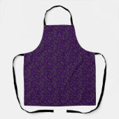 Tablier Lettre de nom de feuilles de motif vert violet (Recto)