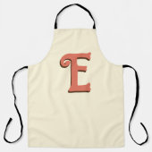 Tablier LETTRE INITIALE CONTINUE 3D | Crème ivoire (Recto)