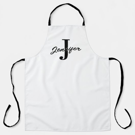 Tablier Lettre initiale et nom personnalisé (Recto)