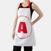 TABLIER LETTRE INITIALE MODERNE MODÈLE CHIC CHAUD (Insitu)