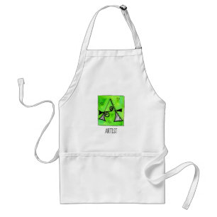 Tablier Lettre monogramme Nom Artiste