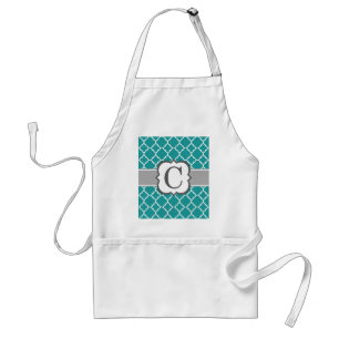 Tablier LETTRE MONOGRAPHIQUE BLEUE Turquoise C QUATREFIL