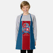Tablier Lettre R Nom Robert signifiant blouse d'aigle (Porté)