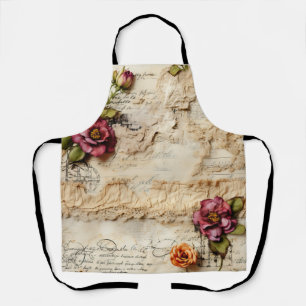 Tablier Lettre romantique vintage sur parchemin
