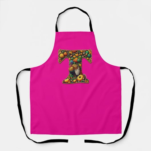 Tablier Lettre style dinde de Thanksgiving (Recto)