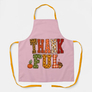 Tablier Lettres Motifs de Remerciement Design de Thanksgiv
