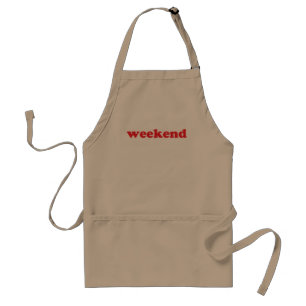 Tablier Lettres rouges du "week-end"