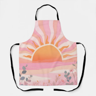 Tablier Lever de soleil pastel boho prairie