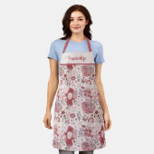 Tablier Lèvres de coeur rose rétro Valentine's Day Love Ki (Porté)