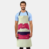 Tablier Lèvres rouges faites de petits triangles, pixelisa (Porté)