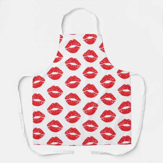 Tablier Lèvres Rouges, Rouge À Lèvres, Baiser, Motif Des L (Recto)