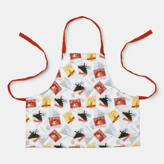 Tablier L'Express polaire | Motif d'autocollant rétro (Recto)