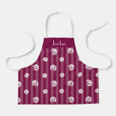 Tablier L'Express polaire | Motif du Père Noël rayé (Recto)