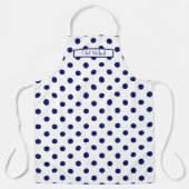 Tablier Lg Polka Dot Motif do-it-yourself Couleurs Marine (Recto)