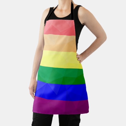 Tablier LGBT drapeau arc-en-ciel lignes motif de maillage (Insitu)