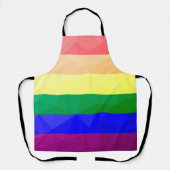 Tablier LGBT drapeau arc-en-ciel lignes motif de maillage  (Recto)