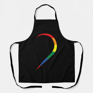 Tablier LGBT Half Heart Love Couple Mois Gay pride