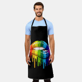 Tablier LGBT Rainbow Lip Gay pride (Porté)